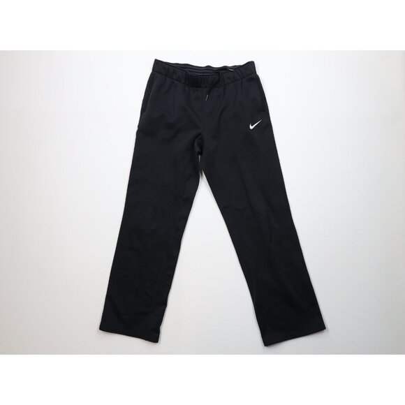 Vtg Y2K Nike Boys XL Travis Scott Mini Swoosh Fleece Lined Wide Led Sweatpants - Picture 1 of 13